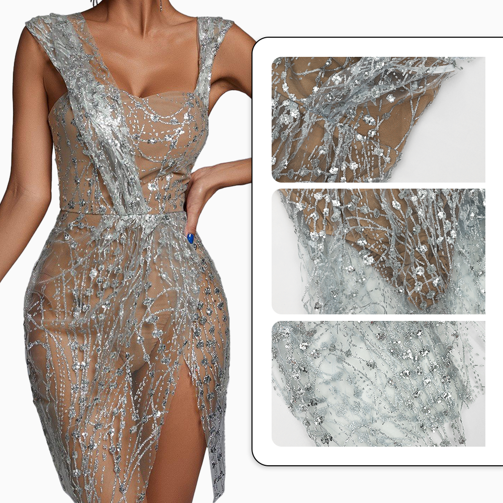 Girlie Glitter Mesh Mini Dress - Classy Girlie Boutique 