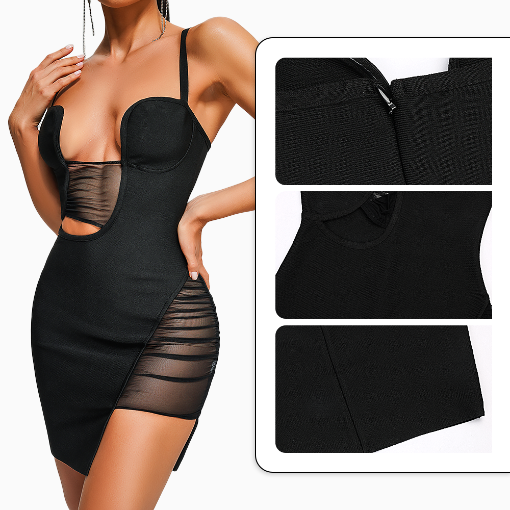 Girlie Mesh Mini Bandage Dress - Classy Girlie Boutique 