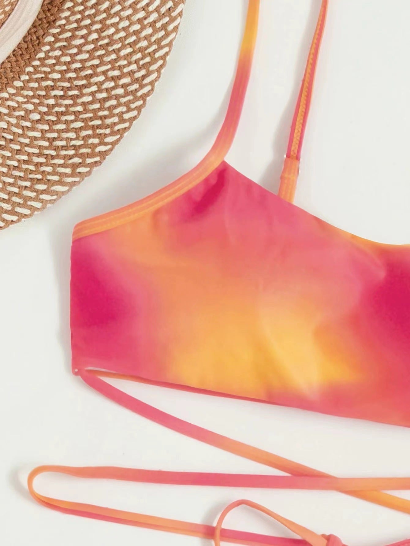 Orange swimwear two-piece set