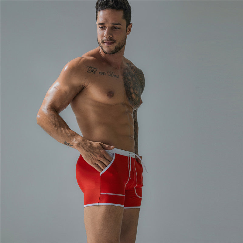 Men'S Casual Elastic Personality Pocket Beach Swimming Shorts - Classy Girlie Boutique 