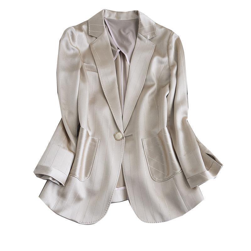 Women Fashion Minimalist Casual Soft Chiffon Blazer Coat - Classy Girlie Boutique 